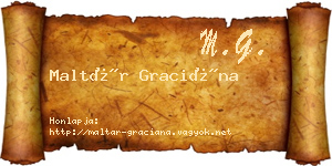 Maltár Graciána névjegykártya
